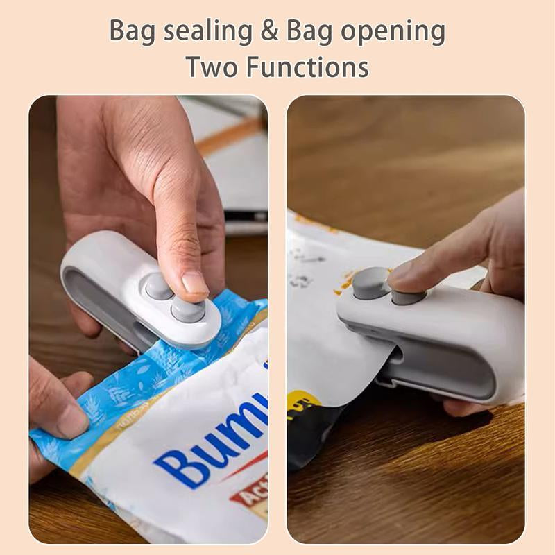 [Holiday Haul] Mini Snack Bag Sealing Machine,2 in 1 Heat USB Rechargeable Snack Bag Selaer,Plastic Electric Bag Sealers, Keep Food Fresh. Portable Sealer Picnics