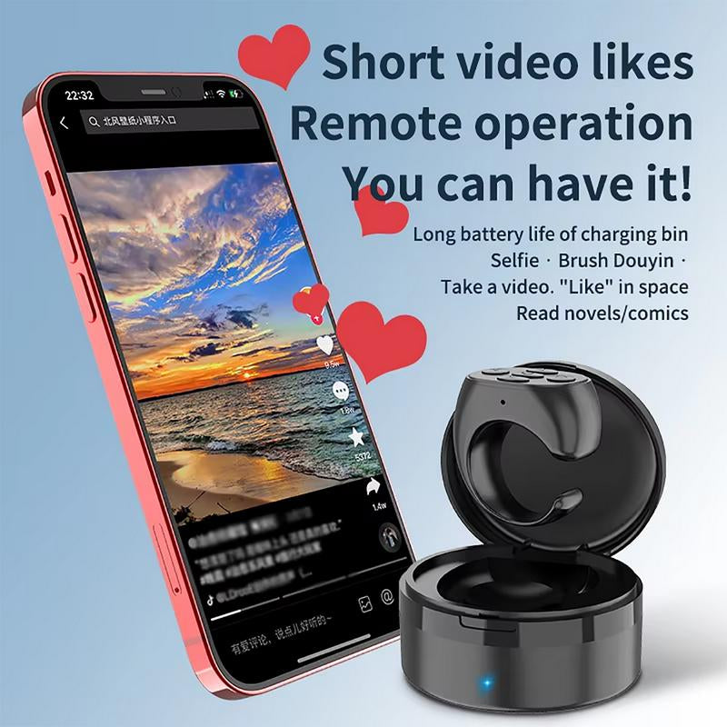 Fingertip Wireless Bluetooth Remote Control, Remote Control for Tiktok Scrolling Ring Remote Control, Remote Control App Page Turner, Scrolling Rings Rechargeable Camera Remote