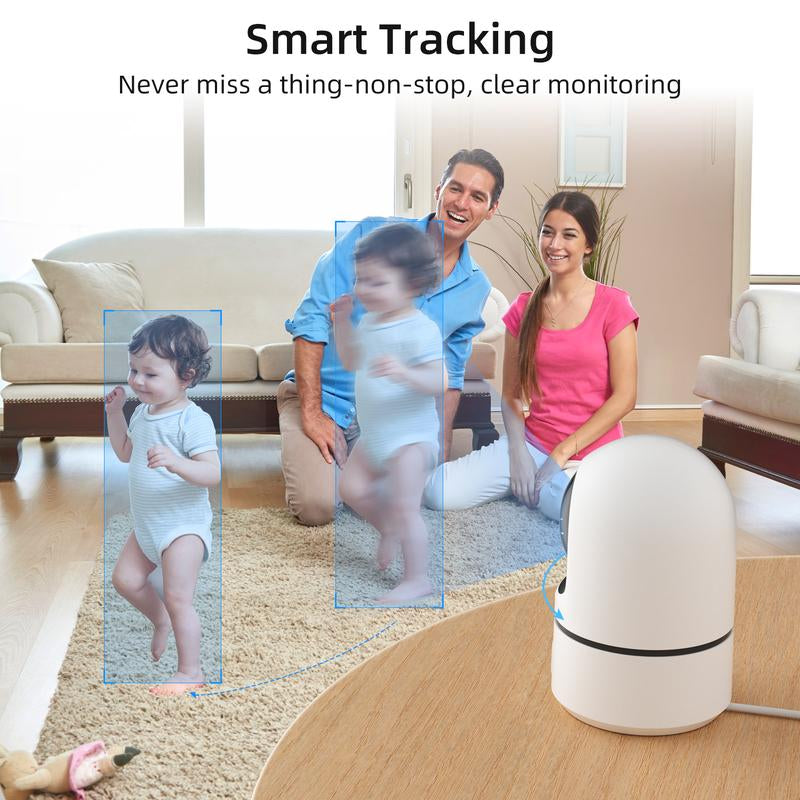 Baby Indoor Security Camera 1296P, Wireless Wifi Home Surveillance Camera, Pet/Baby Monitor Camera, 360° Pan-Tilt Rotation, 2.4Ghz Wifi, One-Touch Calling, Pet/Baby Monitoring, Two-Way Audio, Pet/Home Security Camera Motion Detection Magnetic