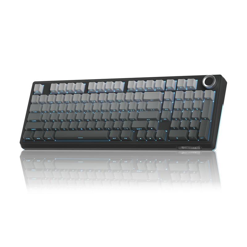 SOLAKAKA KI99 Pro 96% Wireless Mechanical Gaming Keyboard RGB Backlit Tri-Mode Hot-Swappable Gasket Structure Creamy Beige White for PC Laptop Fallfreshness