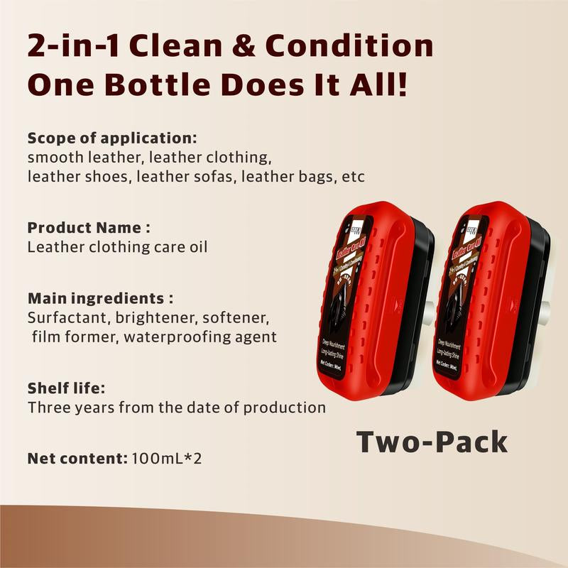 This Multi-Functional Leather Cleaner and Conditioner Is Suitable for Shoes, Sofas, Leather Clothing, and More. It'S Easy to Use, Economical, and Cleans with Just One Wipe.