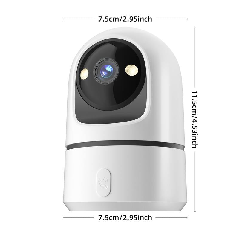 Baby Indoor Security Camera 1296P, Wireless Wifi Home Surveillance Camera, Pet/Baby Monitor Camera, 360° Pan-Tilt Rotation, 2.4Ghz Wifi, One-Touch Calling, Pet/Baby Monitoring, Two-Way Audio, Pet/Home Security Camera Motion Detection Magnetic