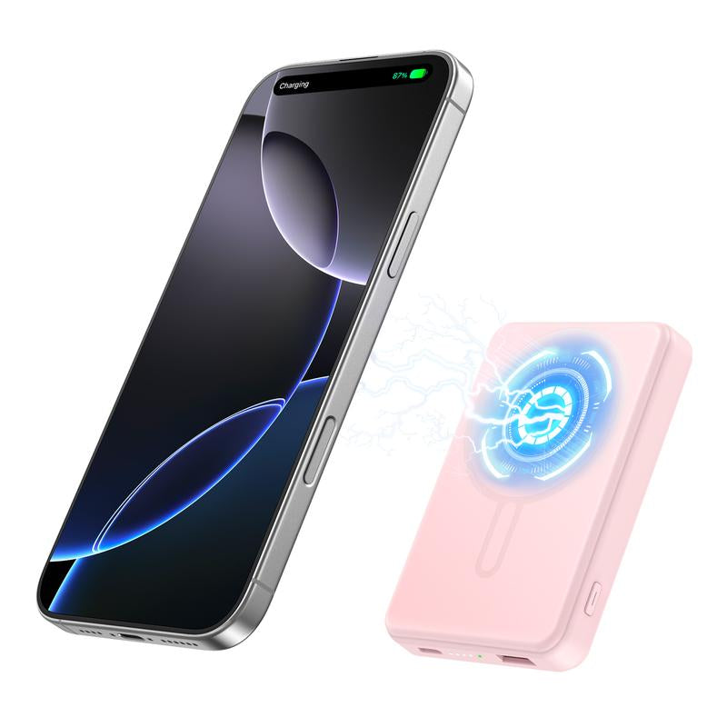 Crazywhale Power Bank Ultra Slim 12000Mah Magsafe Portable Charger 3-In-1 Magnetic Battery Pack PD 22.5W Card-Size Magnetic Battery Pack for Iphone 17 Pro Max /17 Air/16/15/14/13/12 Ipad Android Gadgets