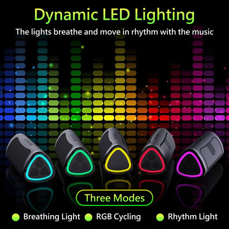 Portable Bluetooth Speaker with HD Sound BT5.3 & TWS Pairing Suitable for Home Party Outdoor Beach Ideal as Electronic Gadgets Birthday Gift