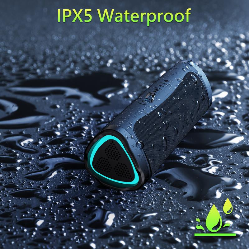 Portable Bluetooth Speaker with HD Sound BT5.3 & TWS Pairing Suitable for Home Party Outdoor Beach Ideal as Electronic Gadgets Birthday Gift