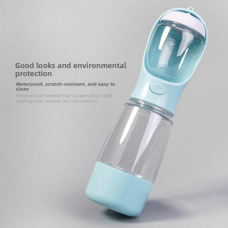 3In1 Pet Water Bottle - Portable 20Oz Leak Proof Container with Poop Bag Dispenser, Ideal for Travel, Hiking, and Outdoor Use