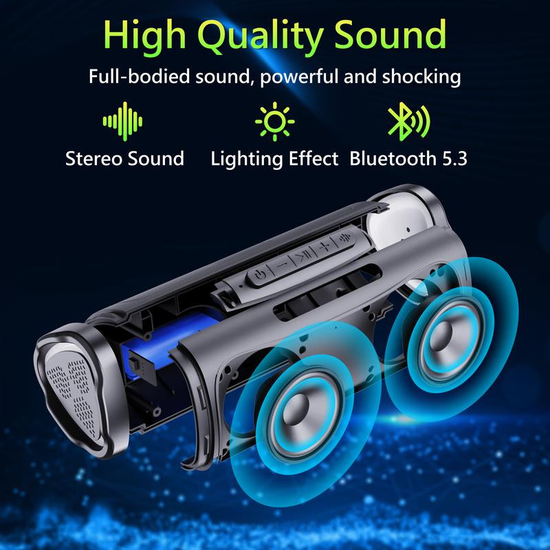Portable Bluetooth Speaker with HD Sound BT5.3 & TWS Pairing Suitable for Home Party Outdoor Beach Ideal as Electronic Gadgets Birthday Gift