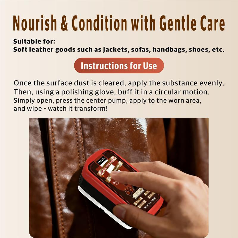 This Multi-Functional Leather Cleaner and Conditioner Is Suitable for Shoes, Sofas, Leather Clothing, and More. It'S Easy to Use, Economical, and Cleans with Just One Wipe.