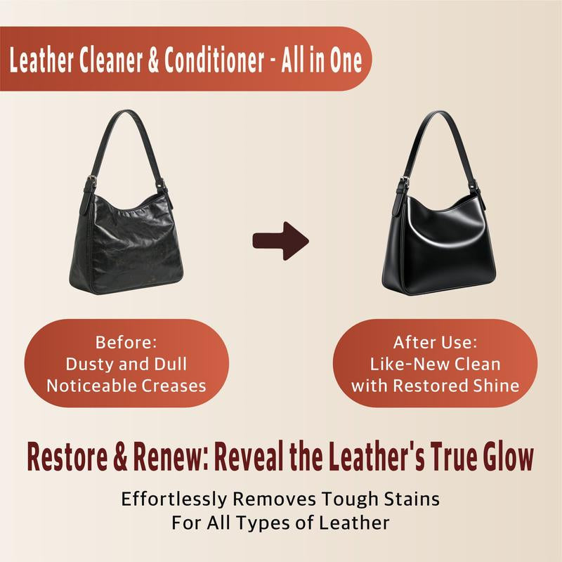 This Multi-Functional Leather Cleaner and Conditioner Is Suitable for Shoes, Sofas, Leather Clothing, and More. It'S Easy to Use, Economical, and Cleans with Just One Wipe.