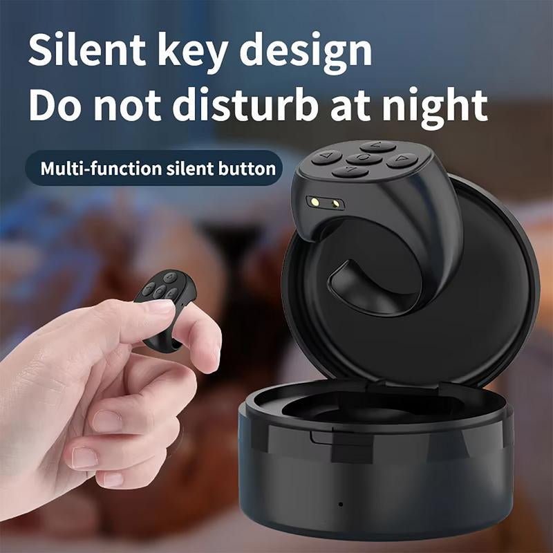 Fingertip Wireless Bluetooth Remote Control, Remote Control for Tiktok Scrolling Ring Remote Control, Remote Control App Page Turner, Scrolling Rings Rechargeable Camera Remote