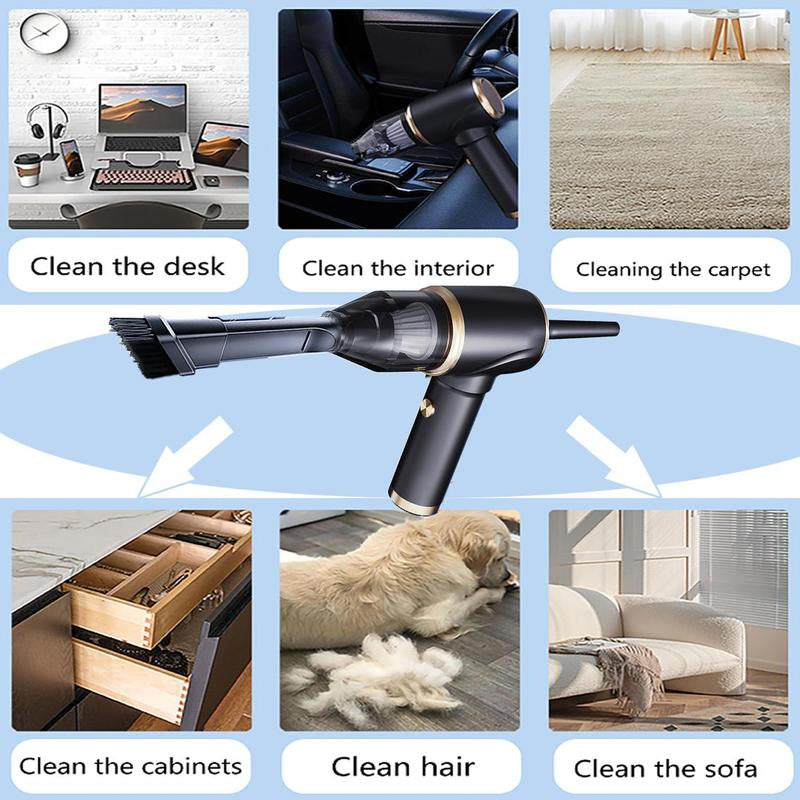 Wireless Handheld Car Vacuum Cleaner, Portable Rechargeable Home Vacuum Cleaner, Mini Vacuum Cleaner, Small Household Cleaning Tool.