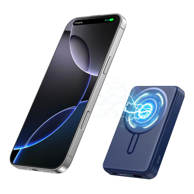 Crazywhale Power Bank Ultra Slim 12000Mah Magsafe Portable Charger 3-In-1 Magnetic Battery Pack PD 22.5W Card-Size Magnetic Battery Pack for Iphone 17 Pro Max /17 Air/16/15/14/13/12 Ipad Android Gadgets