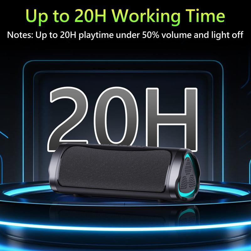 Portable Bluetooth Speaker with HD Sound BT5.3 & TWS Pairing Suitable for Home Party Outdoor Beach Ideal as Electronic Gadgets Birthday Gift