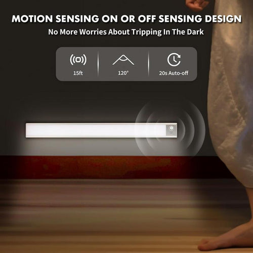 2-Pack LED Motion Sensor Under-Cabinet Lights L Wireless USB Rechargeable Kitchen Night Lights Wardrobe/Closet/Cabinet Lighting,Light Led,Waterproof Dimmable Outdoor String Lights