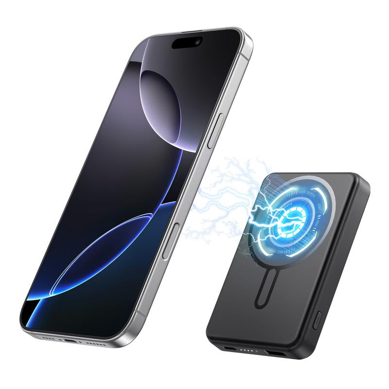 Crazywhale Power Bank Ultra Slim 12000Mah Magsafe Portable Charger 3-In-1 Magnetic Battery Pack PD 22.5W Card-Size Magnetic Battery Pack for Iphone 17 Pro Max /17 Air/16/15/14/13/12 Ipad Android Gadgets